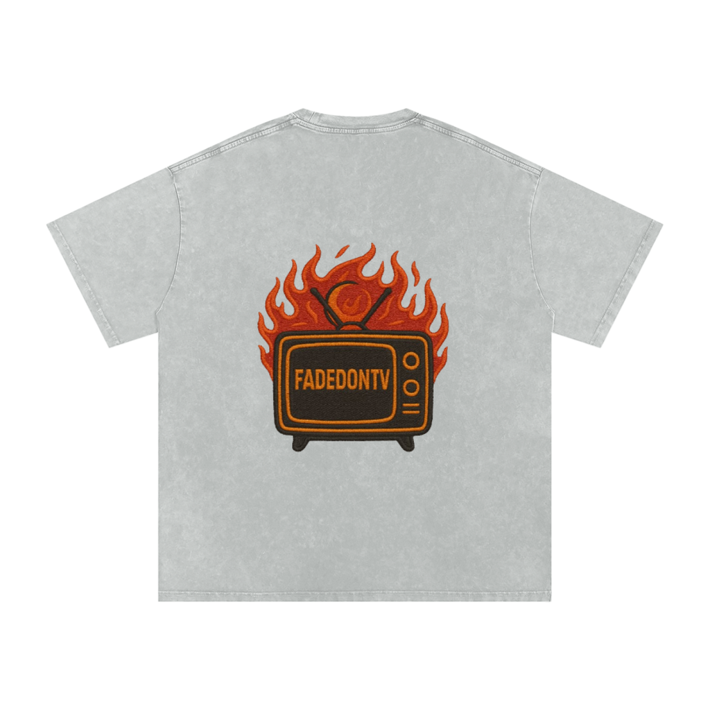 Snow Washed Oversized Cotton T-Shirt