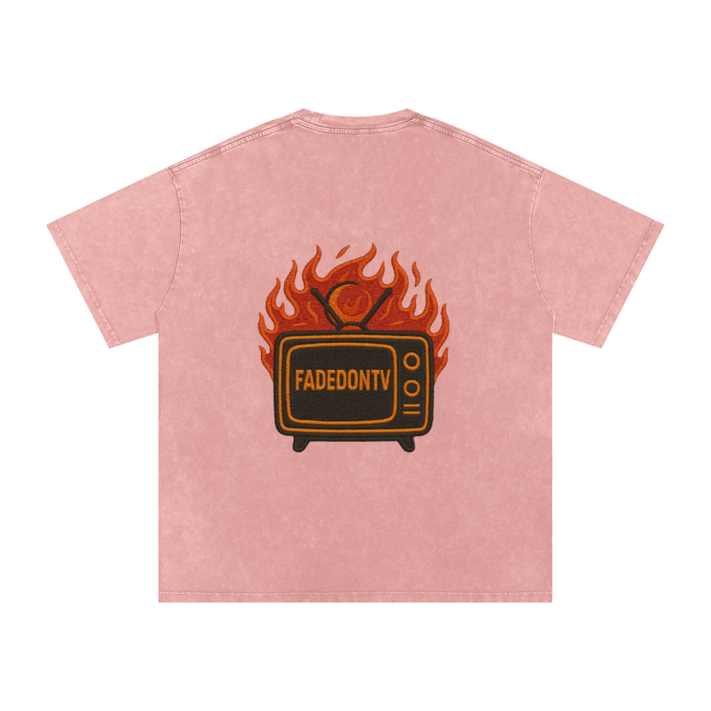 Snow Washed Oversized Cotton T-Shirt