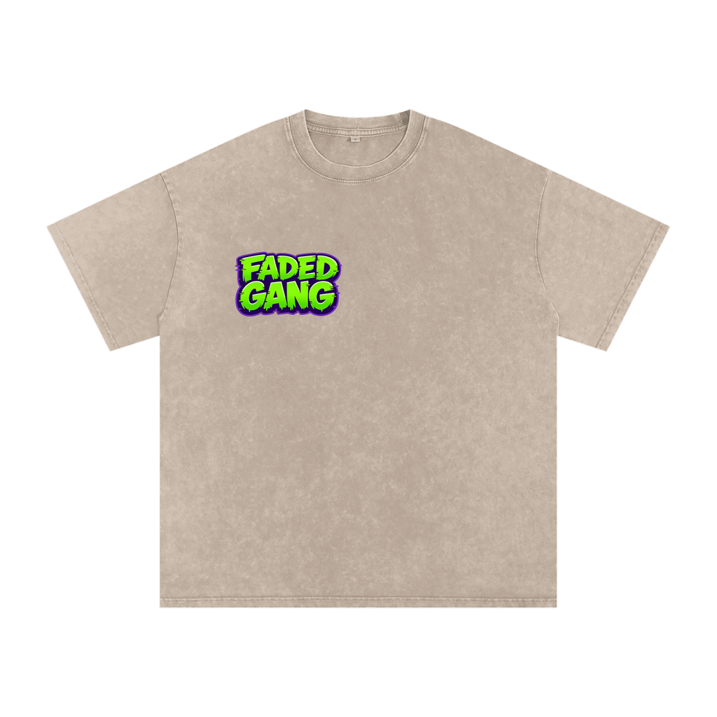 Snow Washed Oversized Cotton T-Shirt
