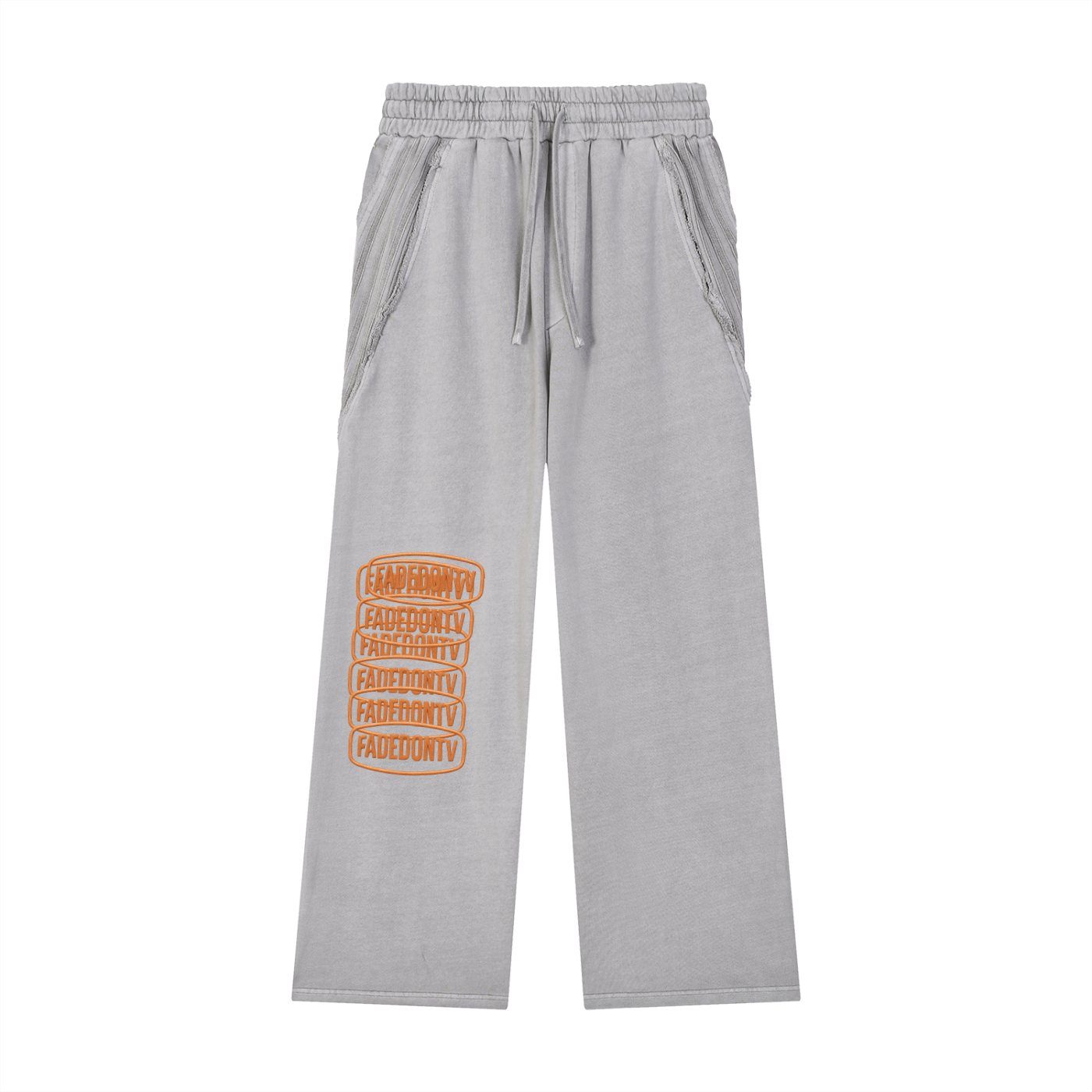 Snow Washed Tape Raw Edge Sweatpants