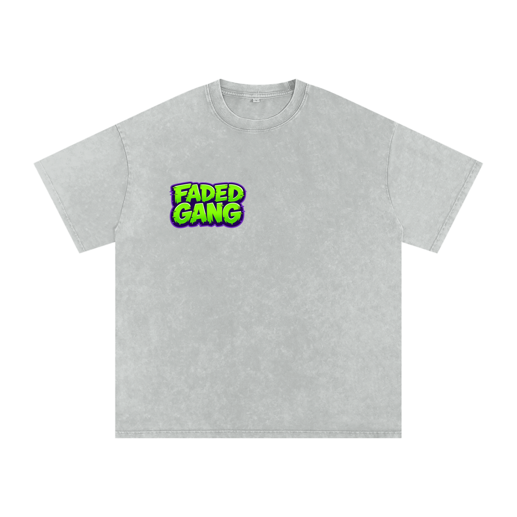 Snow Washed Oversized Cotton T-Shirt