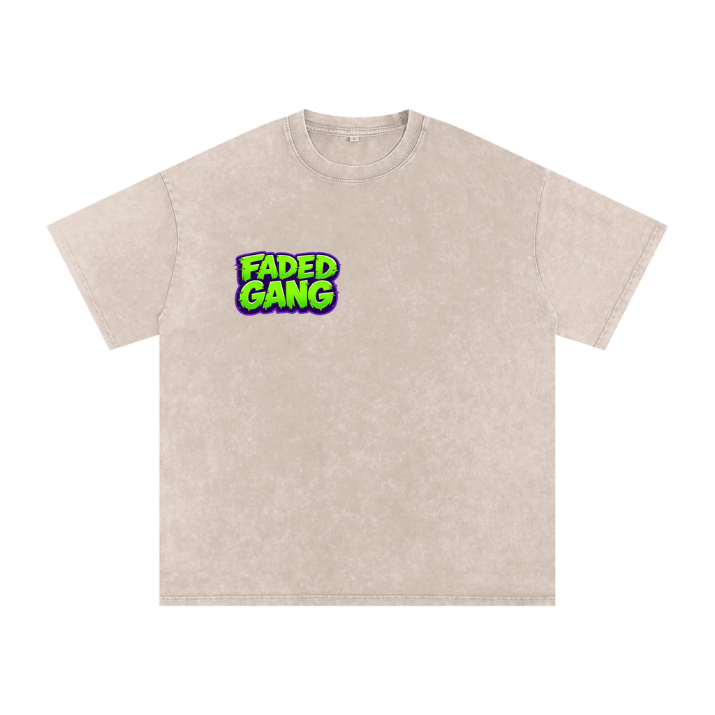 Snow Washed Oversized Cotton T-Shirt
