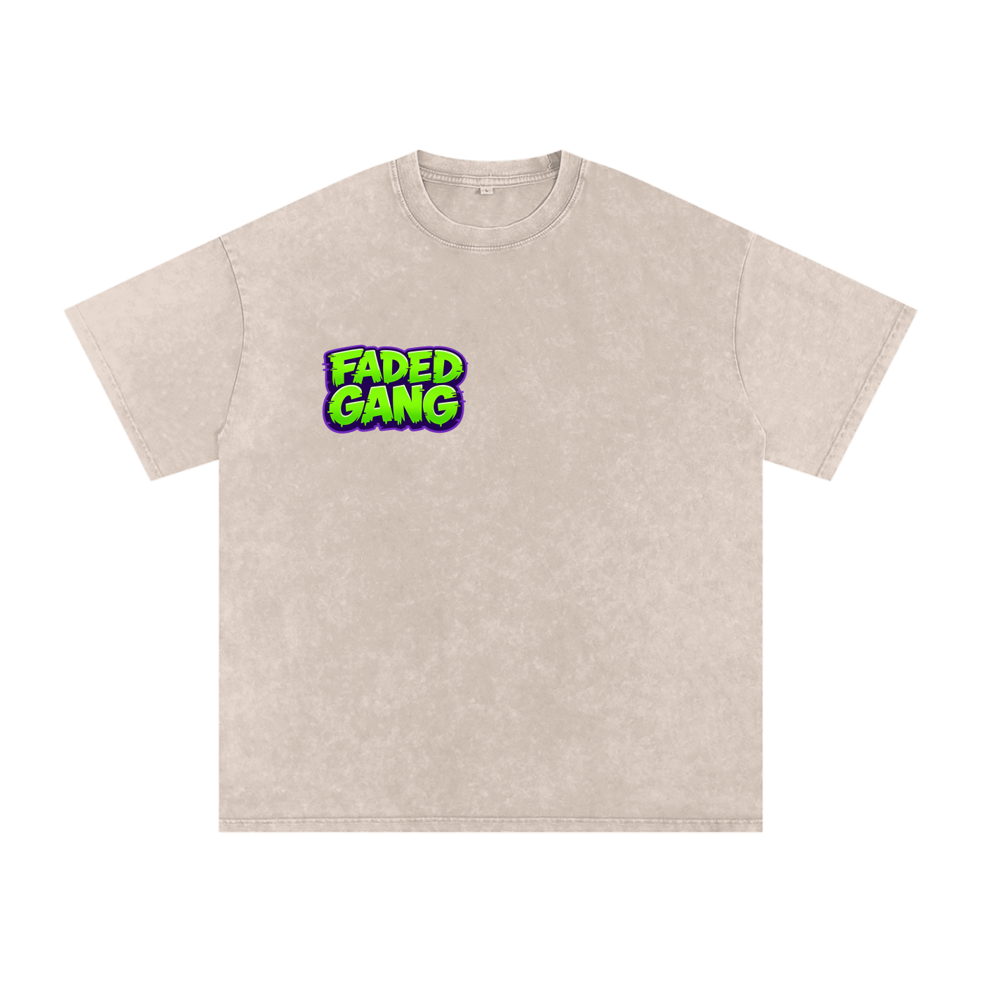 Snow Washed Oversized Cotton T-Shirt