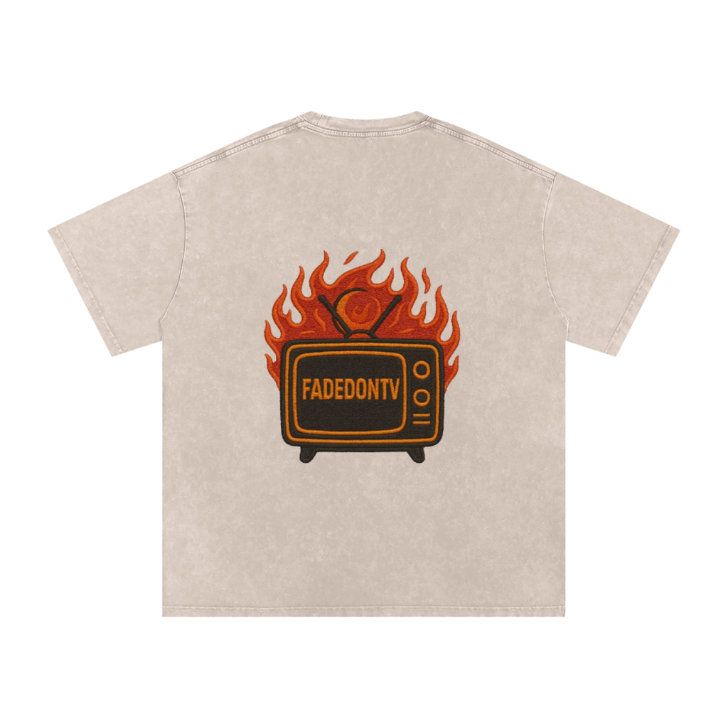 Snow Washed Oversized Cotton T-Shirt
