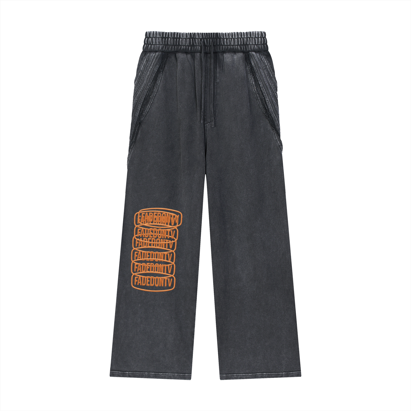 Snow Washed Tape Raw Edge Sweatpants