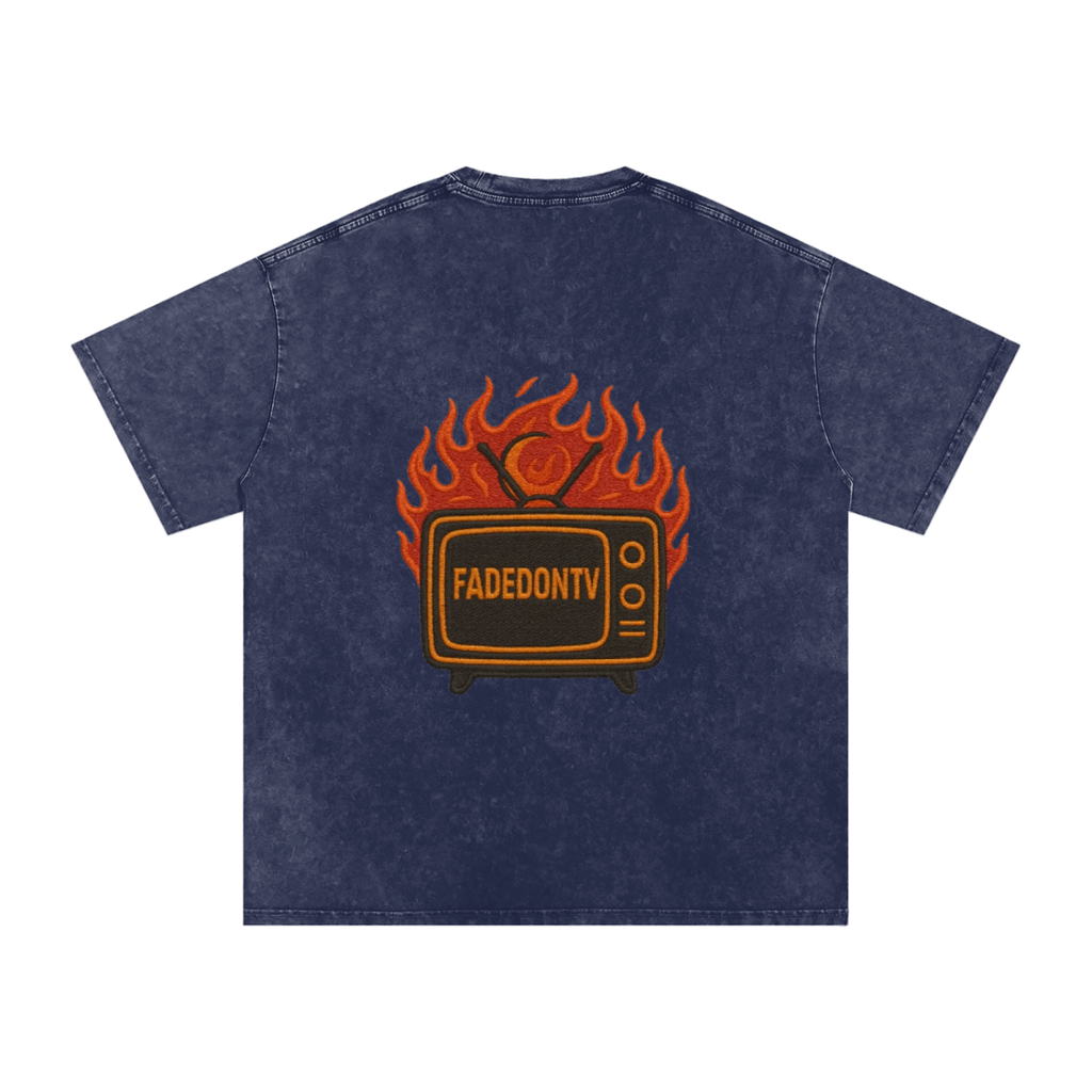 Snow Washed Oversized Cotton T-Shirt