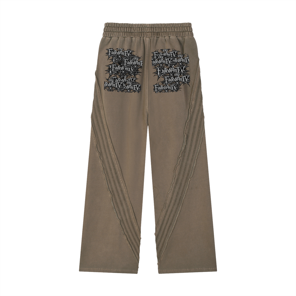 Snow Washed Tape Raw Edge Sweatpants