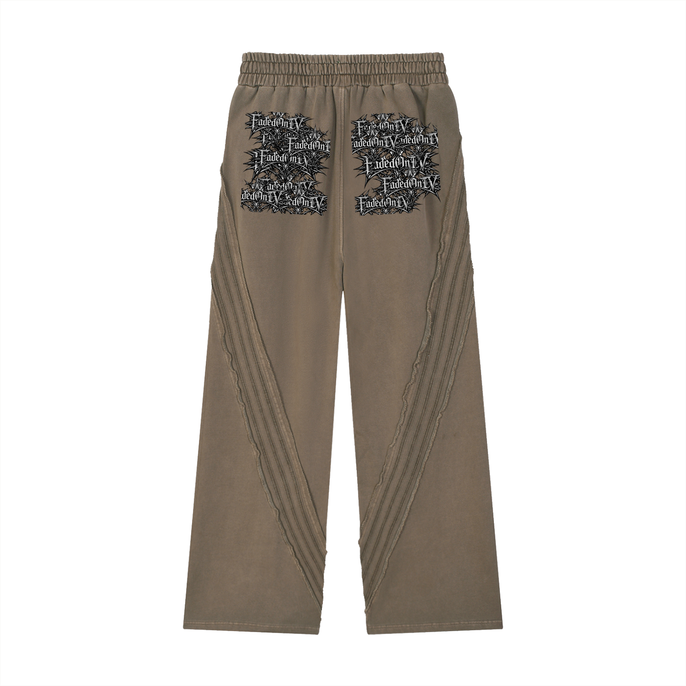 Snow Washed Tape Raw Edge Sweatpants