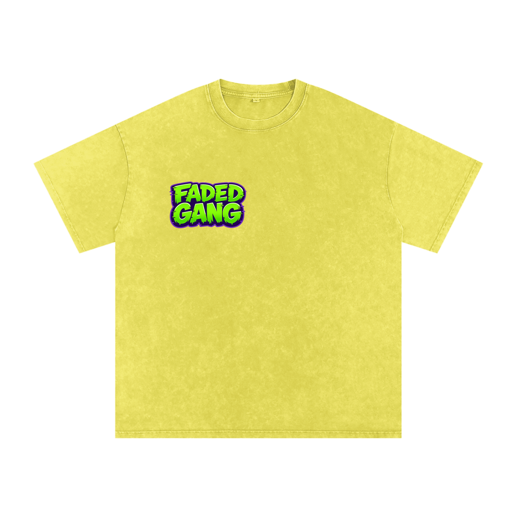 Snow Washed Oversized Cotton T-Shirt