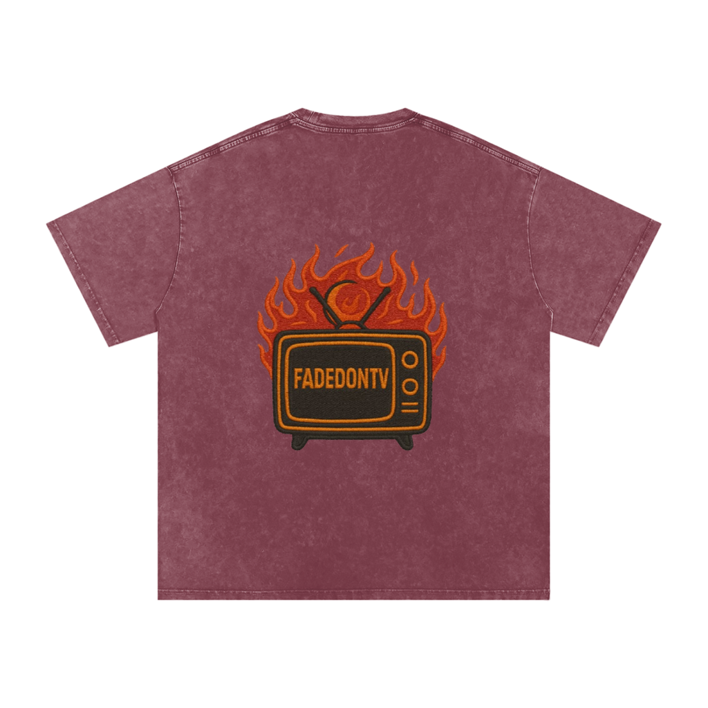 Snow Washed Oversized Cotton T-Shirt