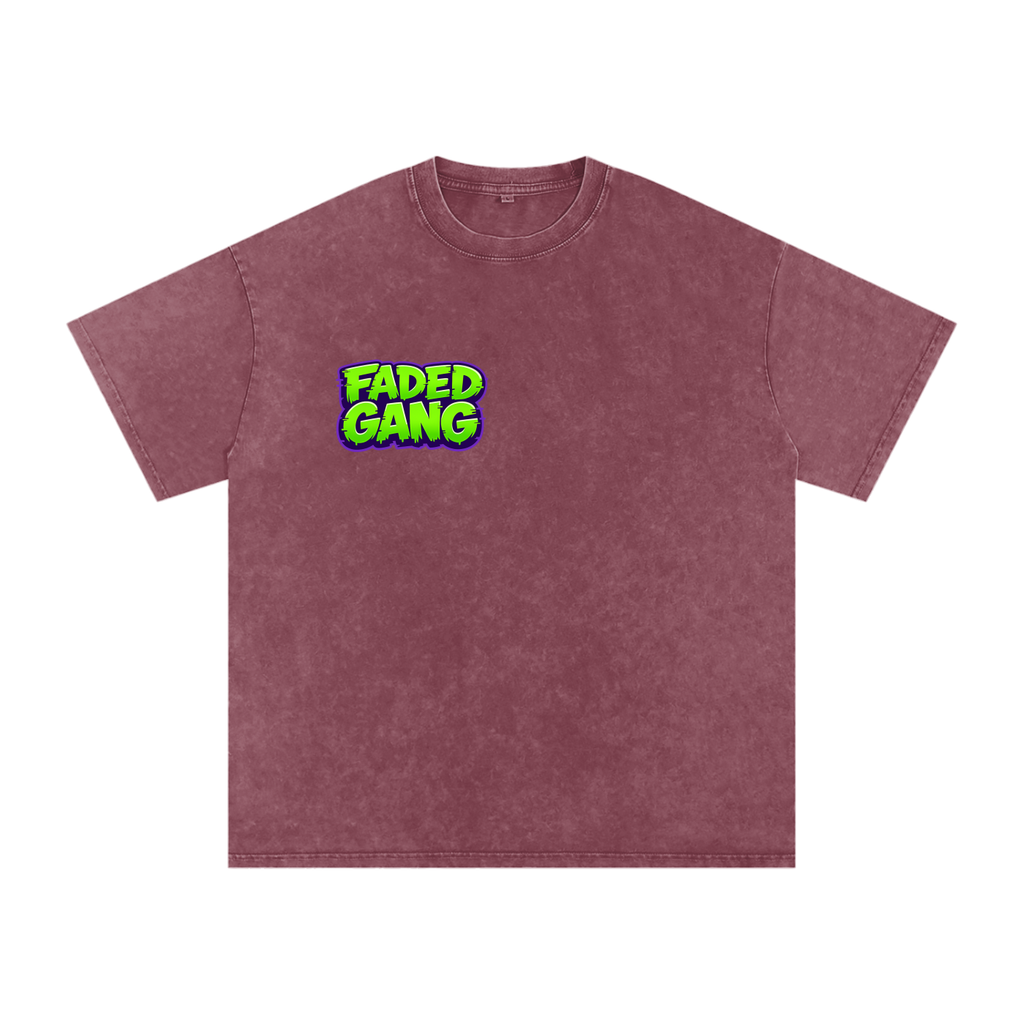 Snow Washed Oversized Cotton T-Shirt