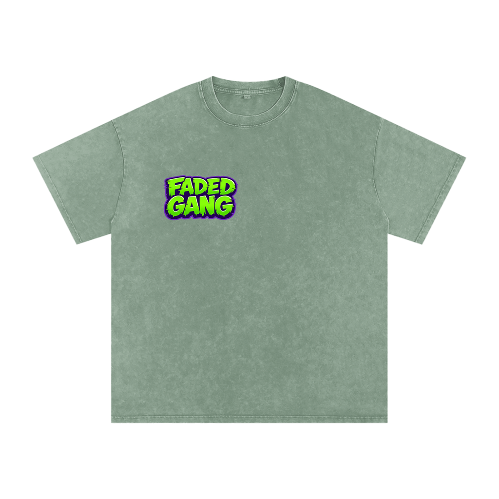 Snow Washed Oversized Cotton T-Shirt