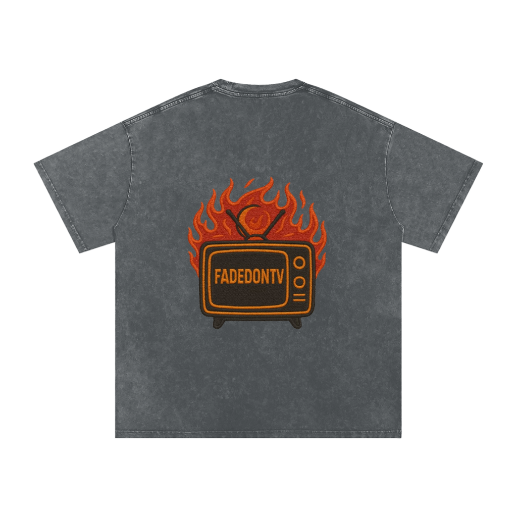 Snow Washed Oversized Cotton T-Shirt