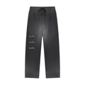 Sun Fade Raw Edge Straight-Leg Sweatpants