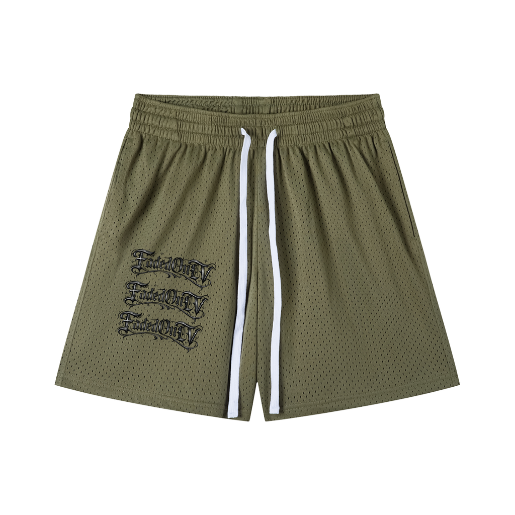 Mesh Drawstring Shorts