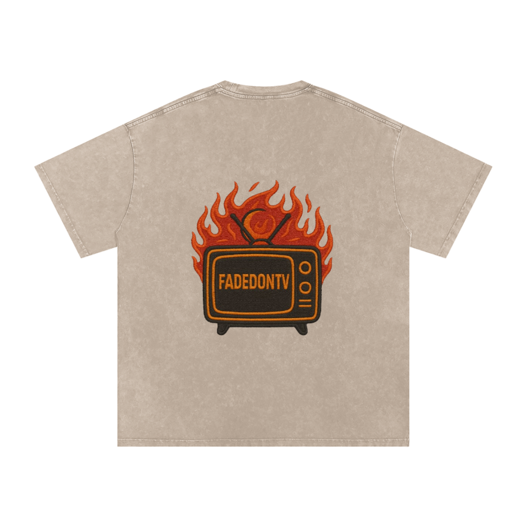 Snow Washed Oversized Cotton T-Shirt