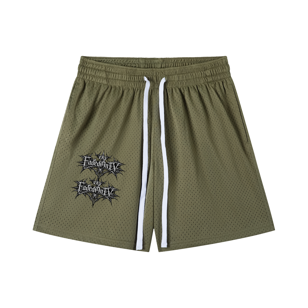 Mesh Drawstring Shorts