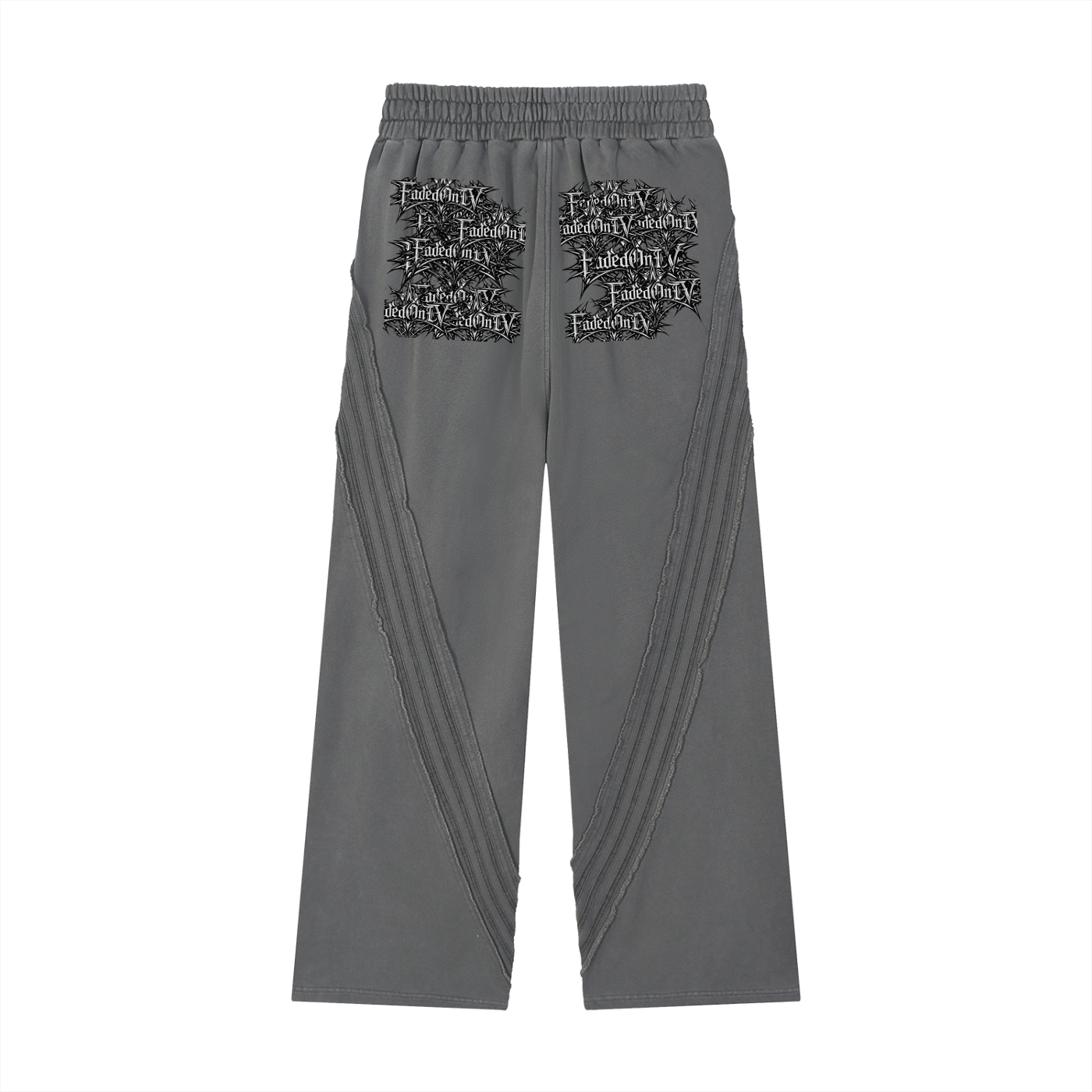 Snow Washed Tape Raw Edge Sweatpants