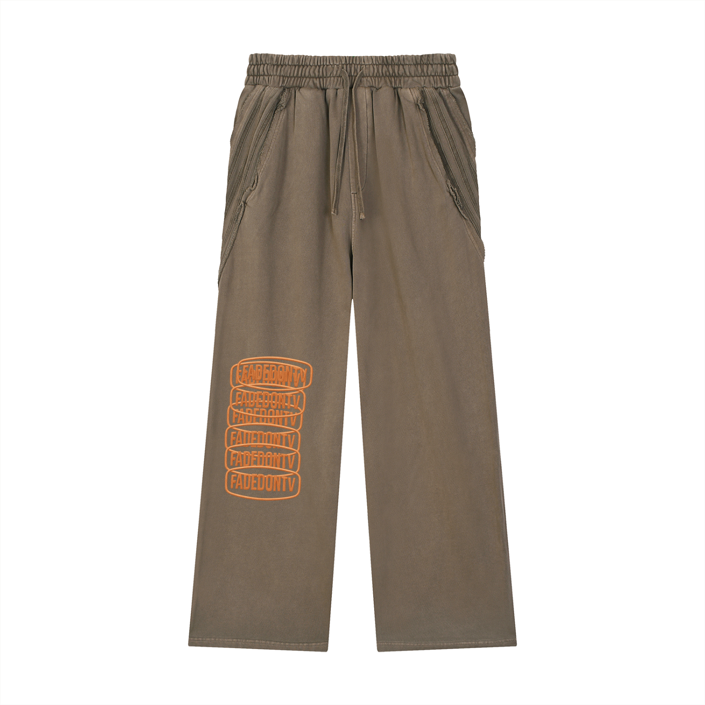 Snow Washed Tape Raw Edge Sweatpants