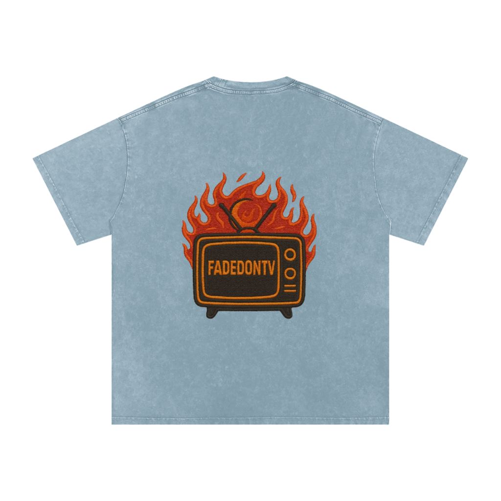 Snow Washed Oversized Cotton T-Shirt