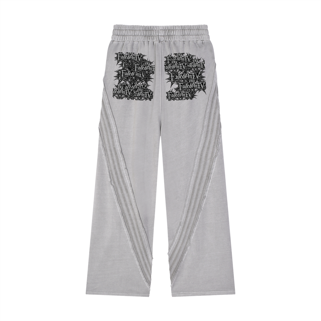 Snow Washed Tape Raw Edge Sweatpants