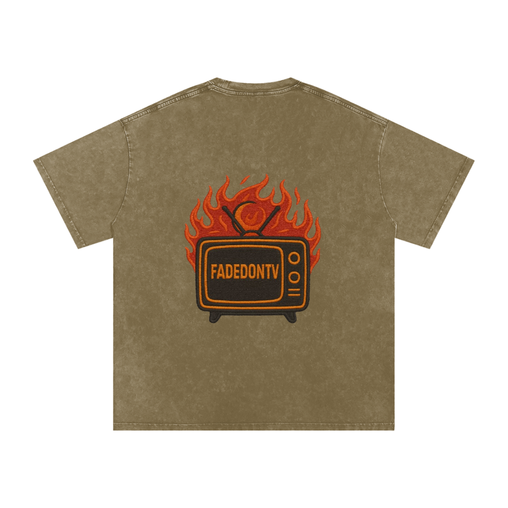 Snow Washed Oversized Cotton T-Shirt